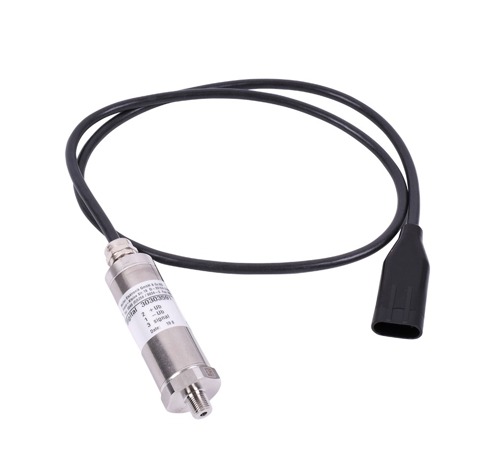Pressure sensor 0 – 16 bar, 1 m cable with AMP connector - Sensors
